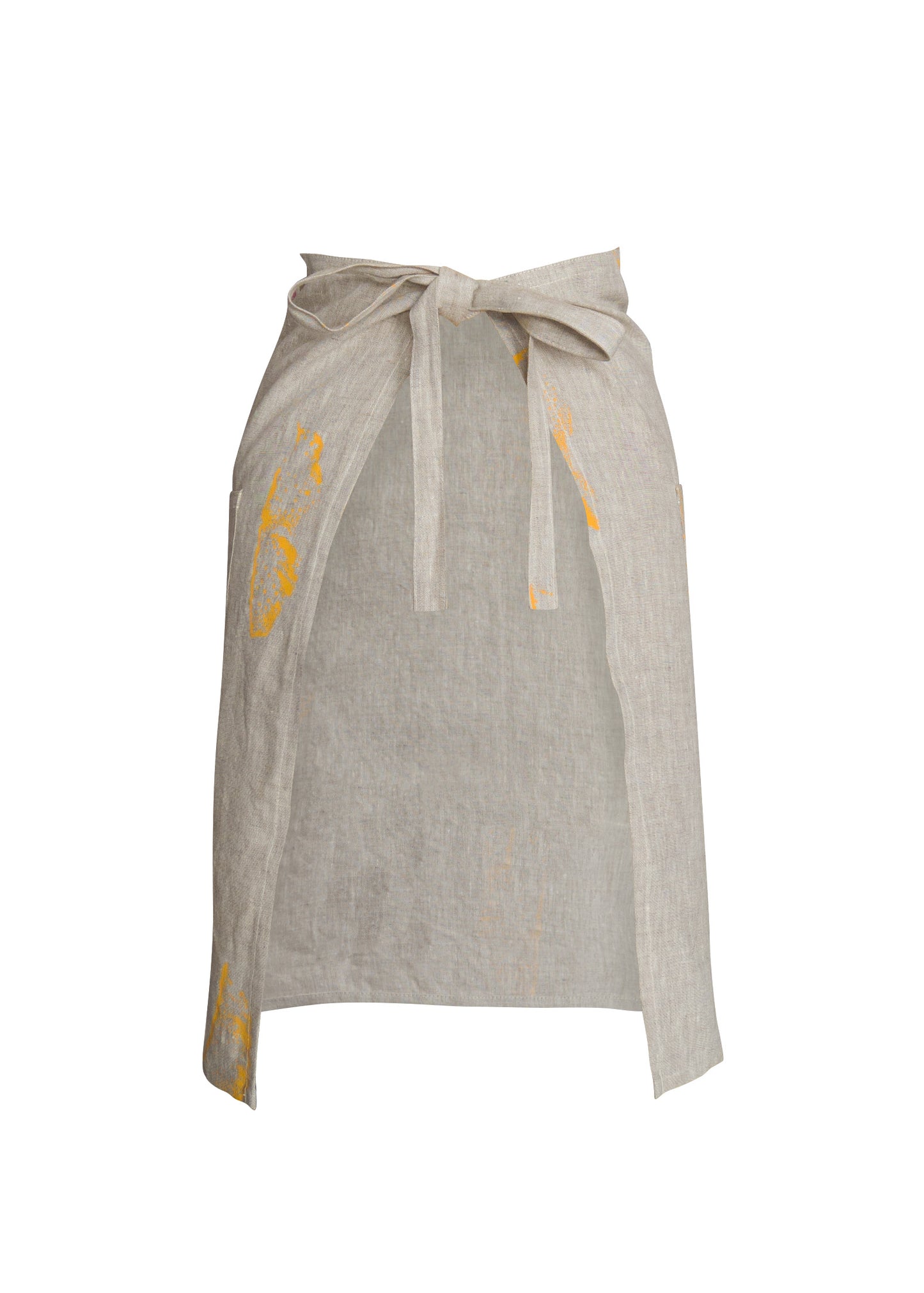 Linen Apron with Banana Peel Print