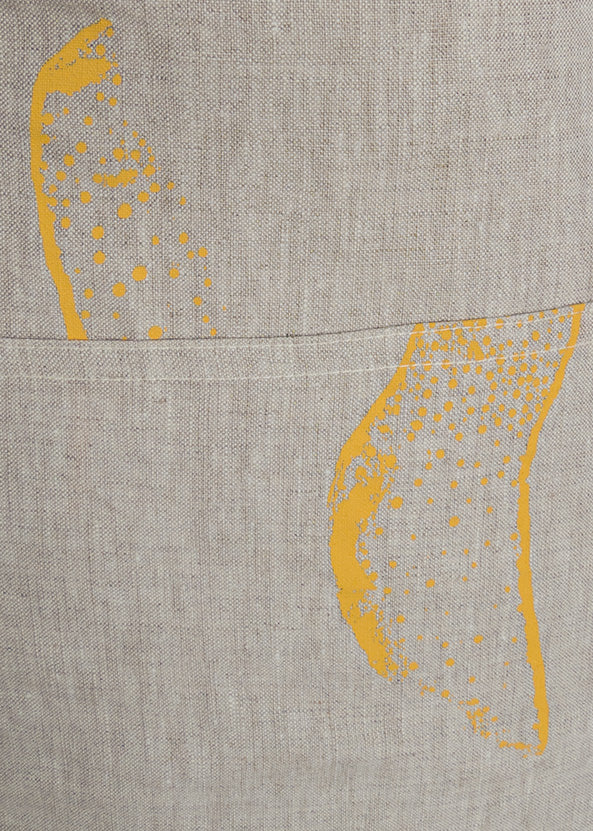 Linen Apron with Banana Peel Print