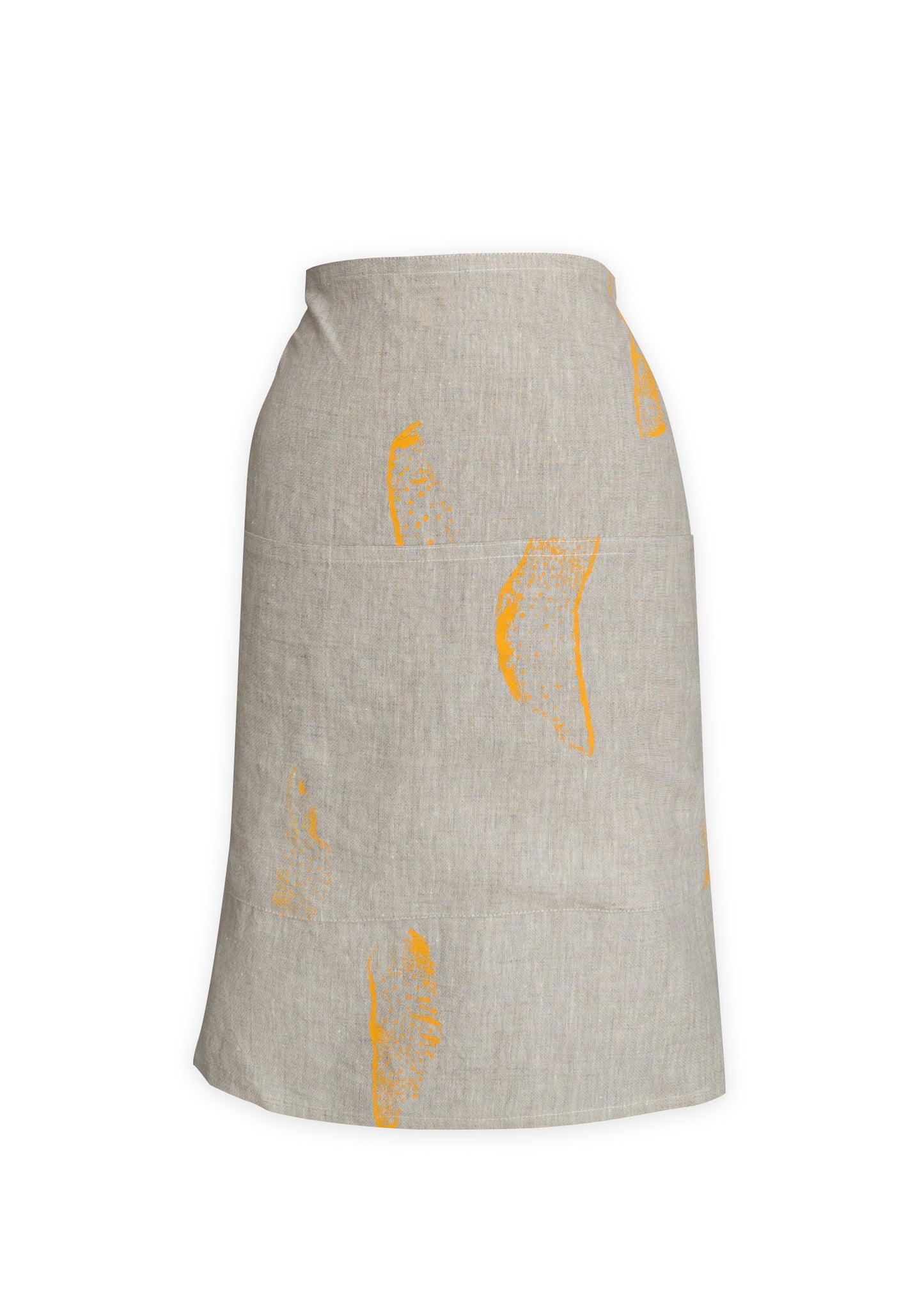 Linen Apron with Banana Peel Print